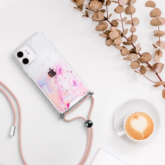 Pink Swirl Glitter Case for iPhone 12 Mini - Picture 4 of 6
